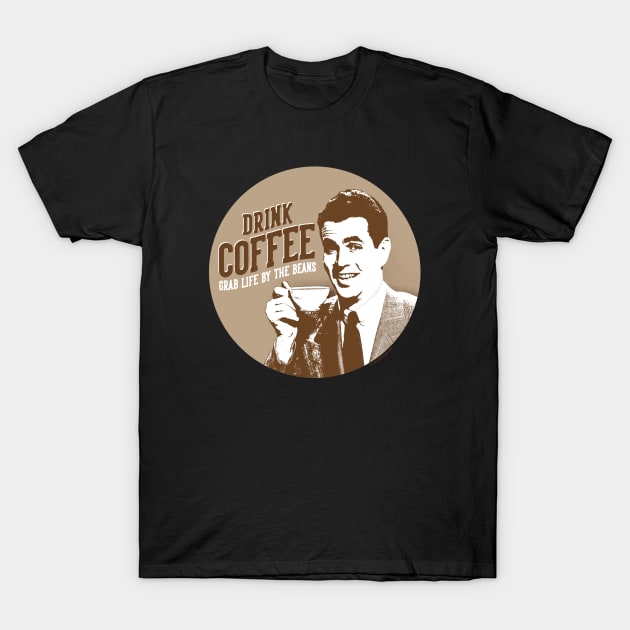 Retro Coffee - vintage coffee lover T-Shirt by eBrushDesign